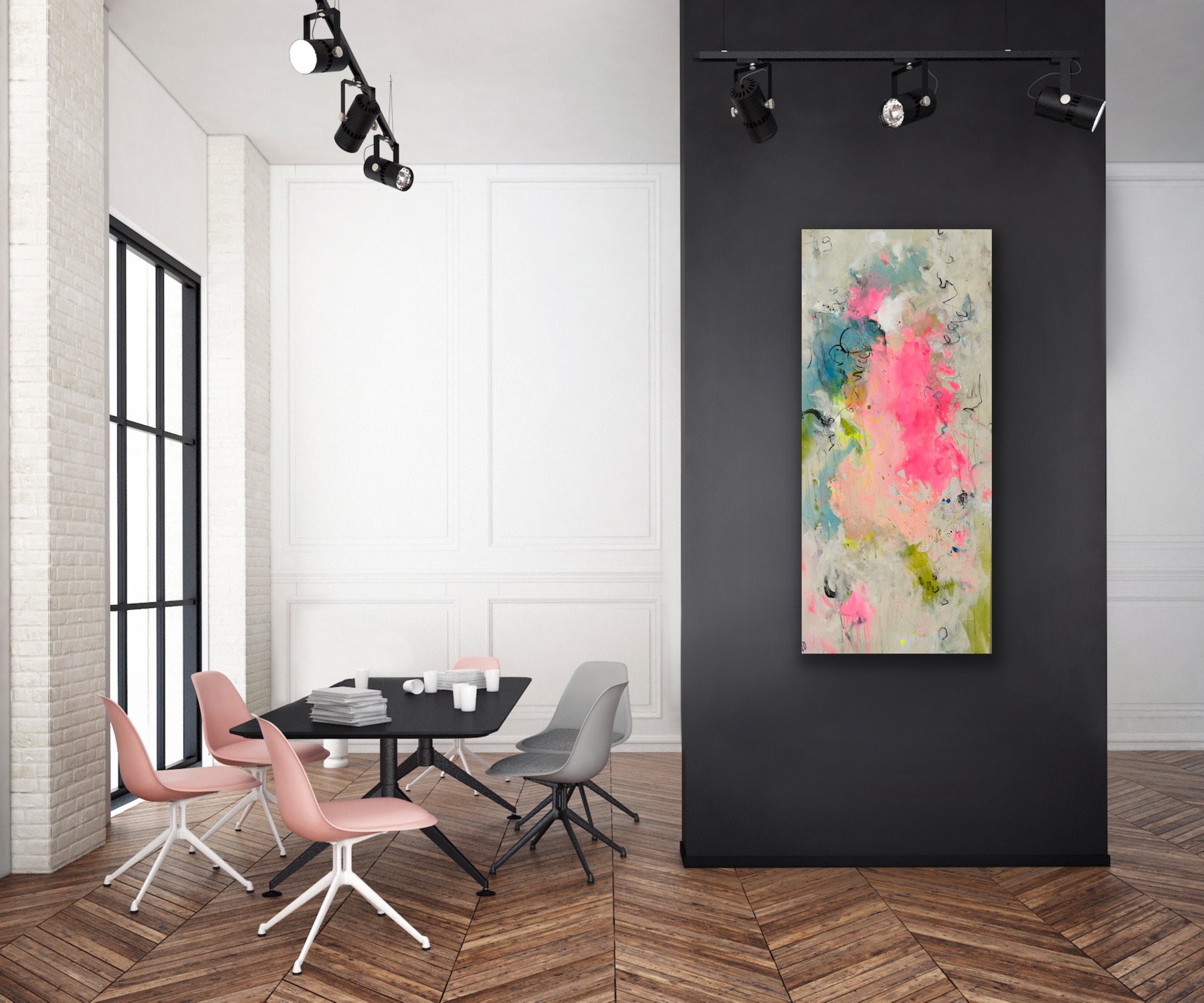 Kunstwerk River in you. Abstraktes Gemälde von Sandra Obel.