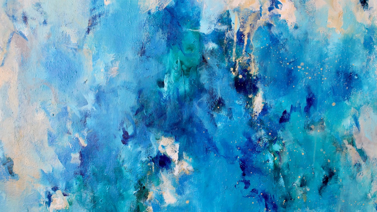 Detail Kunstwerk Imagine. Abstraktes Gemälde von Sandra Obel.