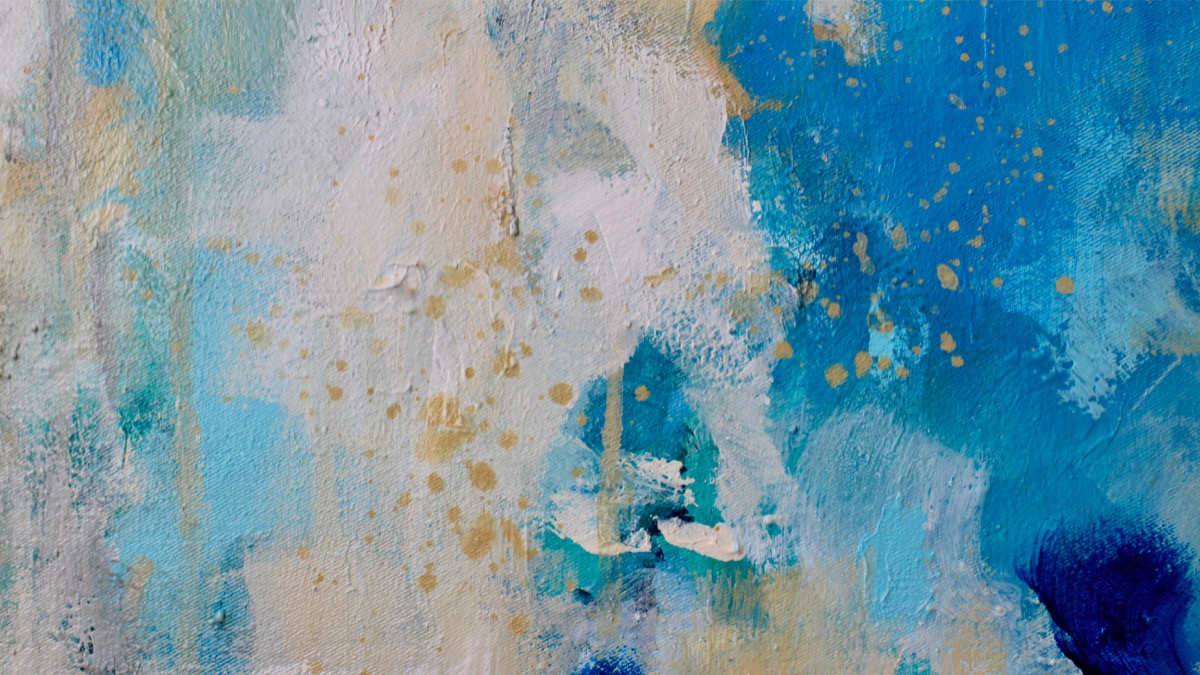 Detail Kunstwerk Imagine. Abstraktes Gemälde von Sandra Obel.