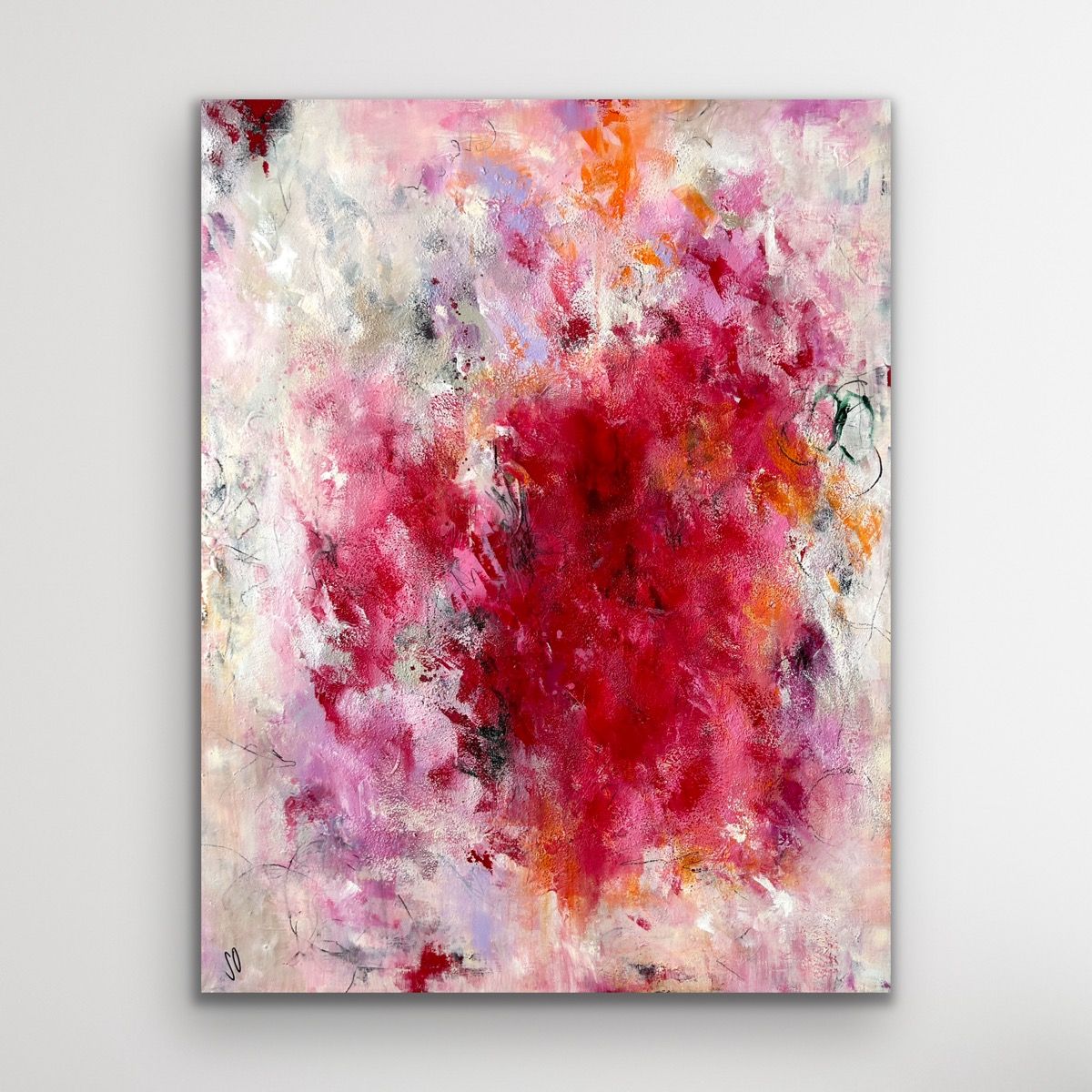 Kunstwerk Passion. Abstraktes Gemälde von Sandra Obel.