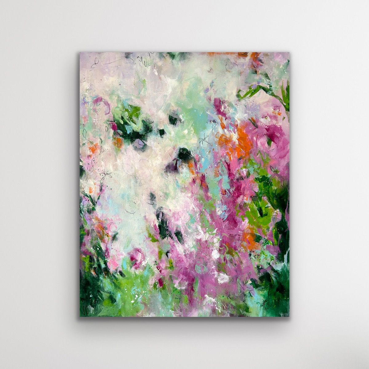 Kunstwerk Silent Dance. Abstraktes Gemälde von Sandra Obel.