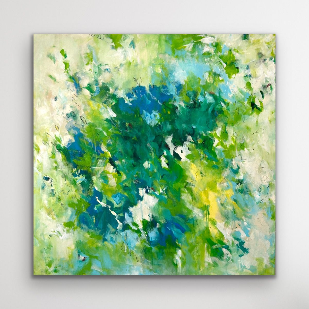 Kunstwerk Connection. Abstraktes Gemälde von Sandra Obel.