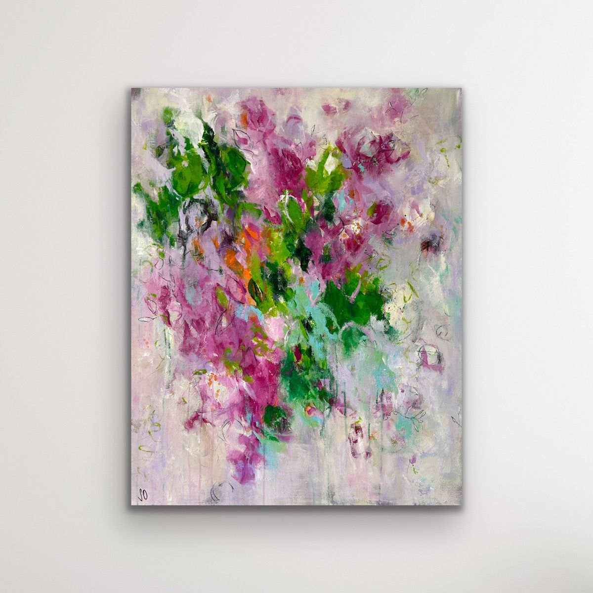 Kunstwerk Heart Energy. Abstraktes Gemälde von Sandra Obel.