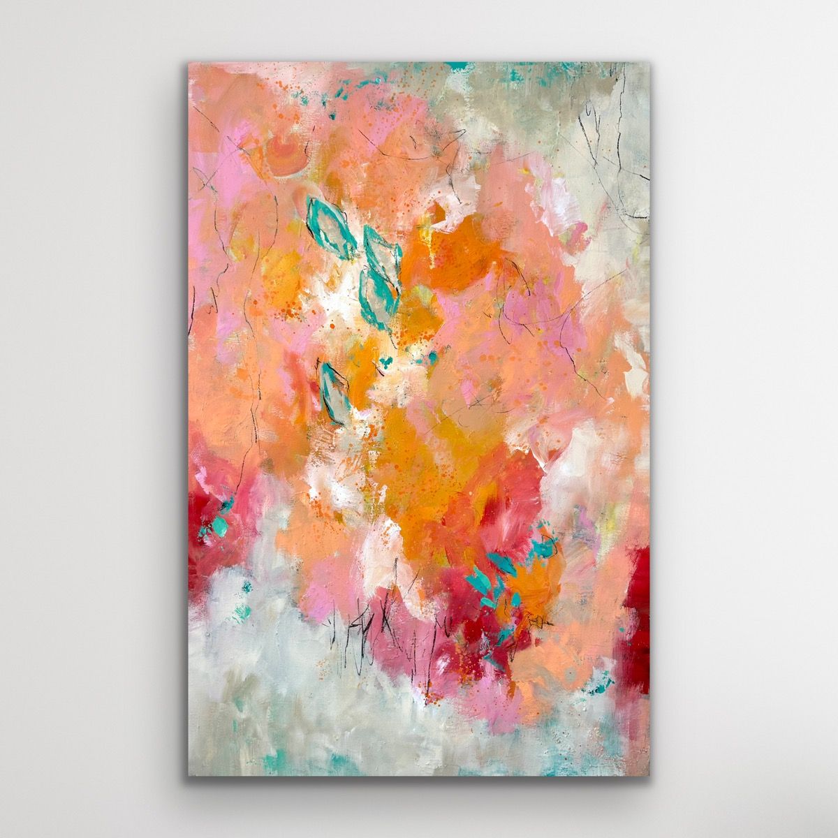 Kunstwerk Rise up. Abstraktes Gemälde von Sandra Obel.