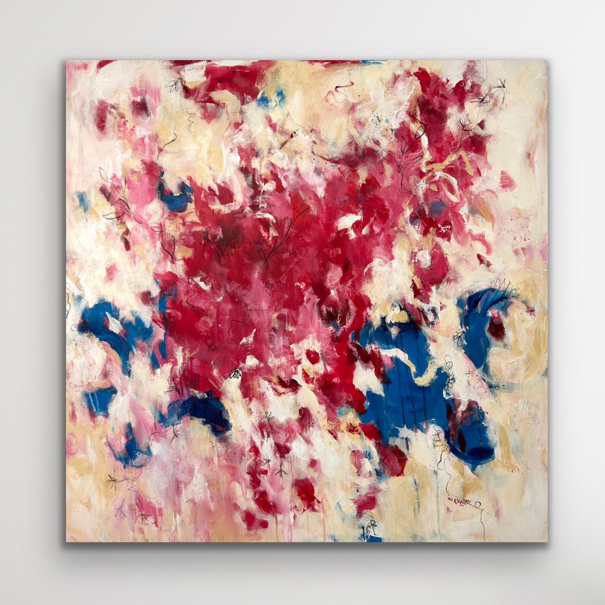 Kunstwerk Momentum. Abstraktes Gemälde von Sandra Obel.