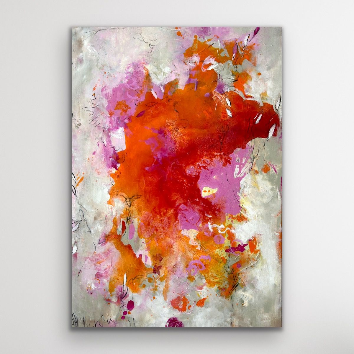 Kunstwerk Good Life. Abstraktes Gemälde von Sandra Obel.