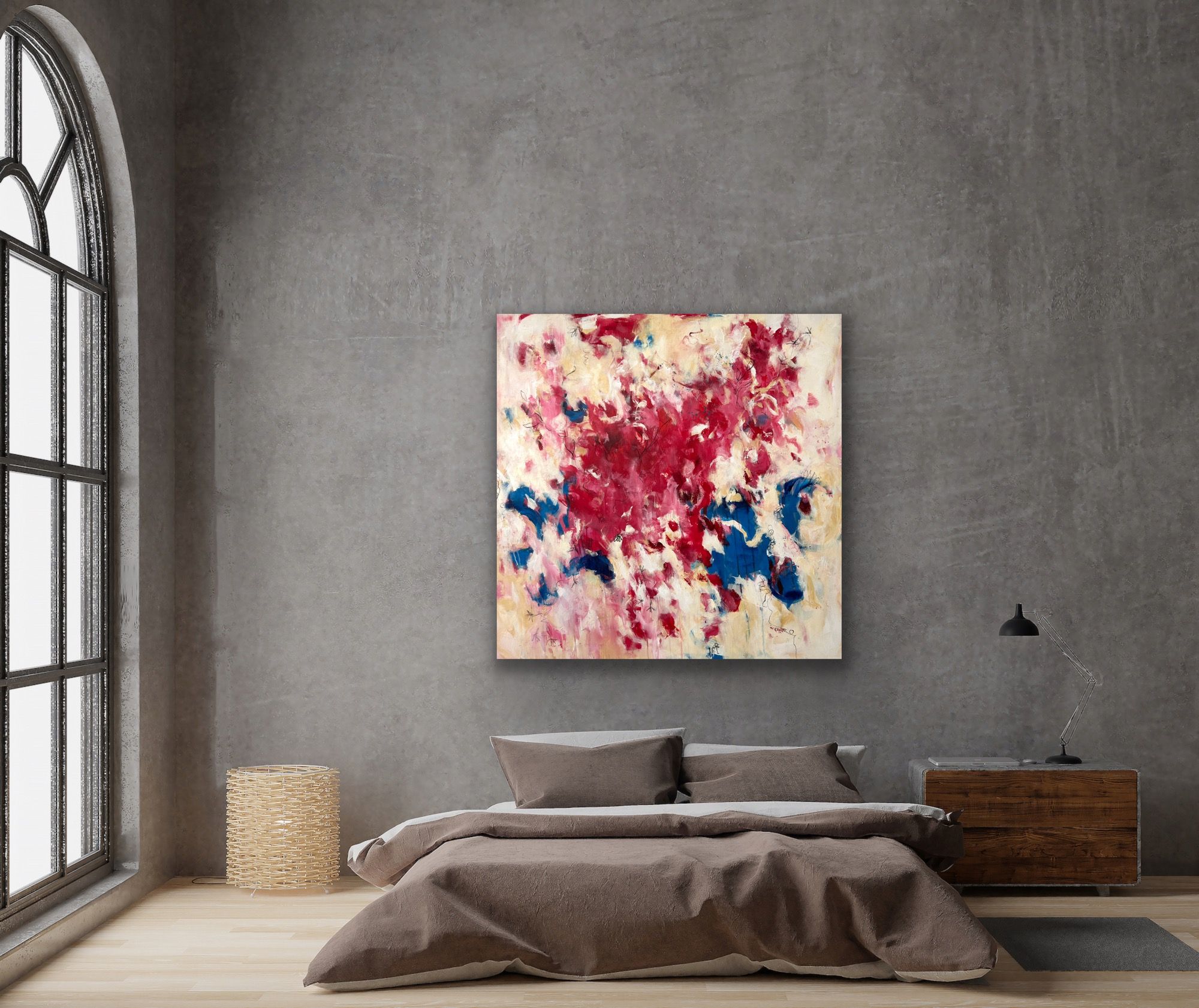 Kunstwerk Momentum. Abstraktes Gemälde von Sandra Obel.