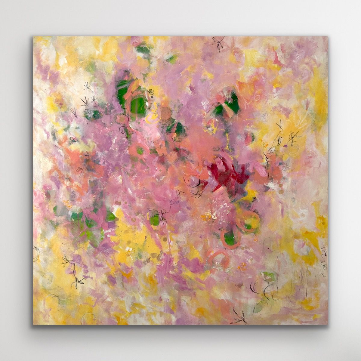 Kunstwerk Possibilities. Abstraktes Gemälde von Sandra Obel.